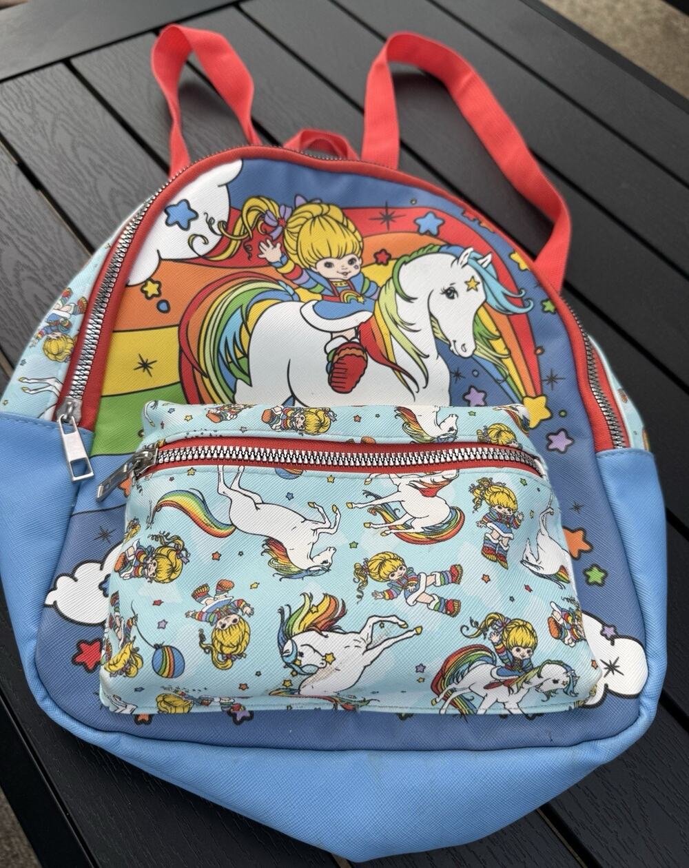 Rainbow Brite Mini Backpack Purse Mini Bag Zipper 11" x 9" Super Cute